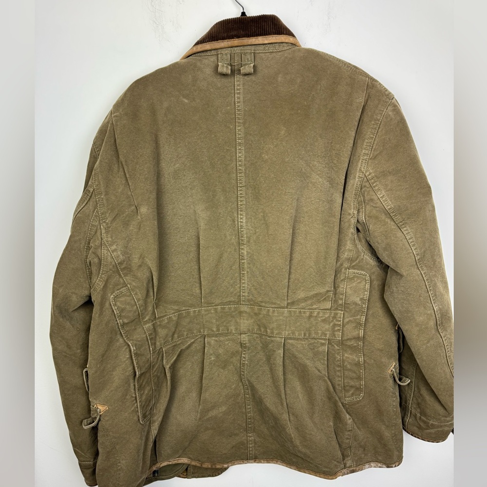 POLO Ralph Lauren Olive Canvas Hunting Shooting Jacket with Removable Lining XL - Picture 2 of 16